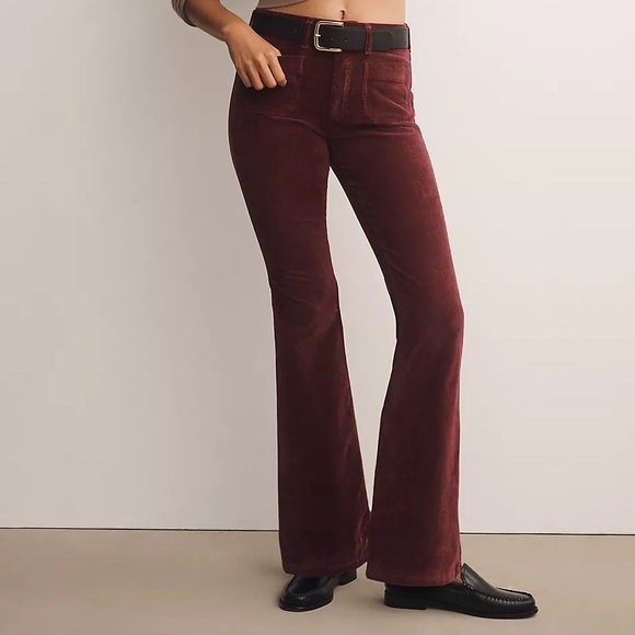 Anthropologie The Icon Corduroy Flare Jeans by Pilcro: Mid-Rise Edition - Picture 2 of 15